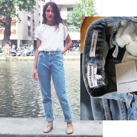 American Apparel Denim - American Apparel NEW Women's High-Waist Jean, Light Wash 27 4